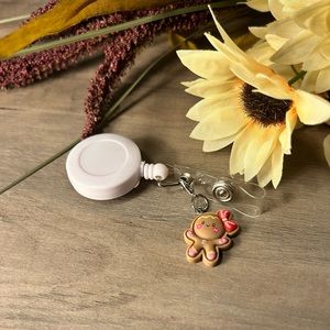 Gingerbread Cookie Badge Reel Charm